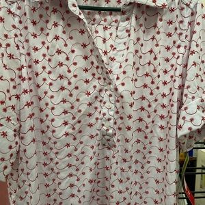 2 Cathy Daniels short sleeve collared partial button tops 1x